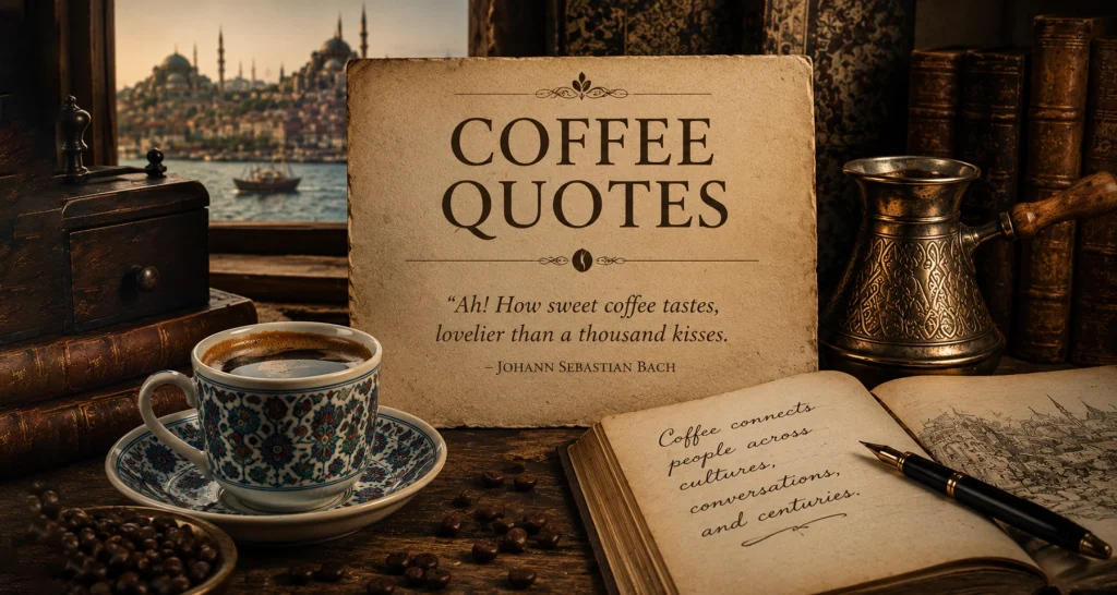 Coffee quotes and cozy nostalgia