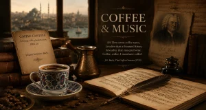 Coffee and music at dusk